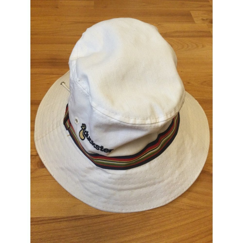 Vintage Sun Crusher Hat 1988 Made in USA Wide rim Duckster Embroidered logo